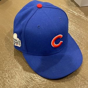 Chicago Cubs On Field 2016 World Series Hat